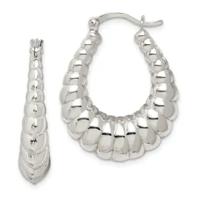 Sterling Silver Shrimp Hoop Earrings