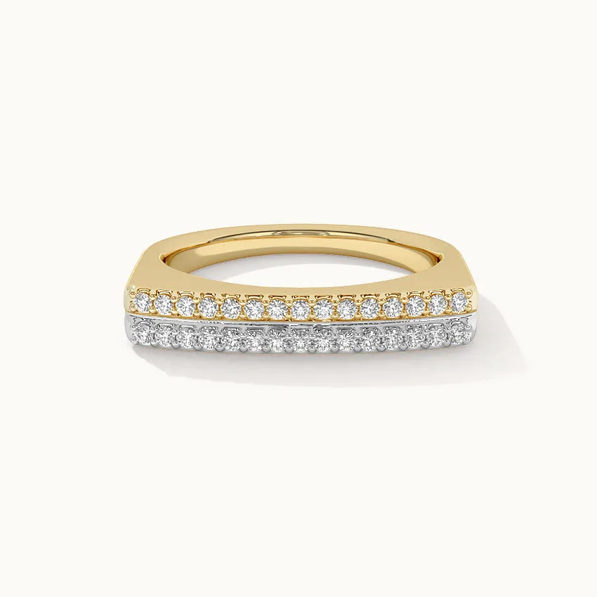 Two-Layered Stackable Diamond Ring