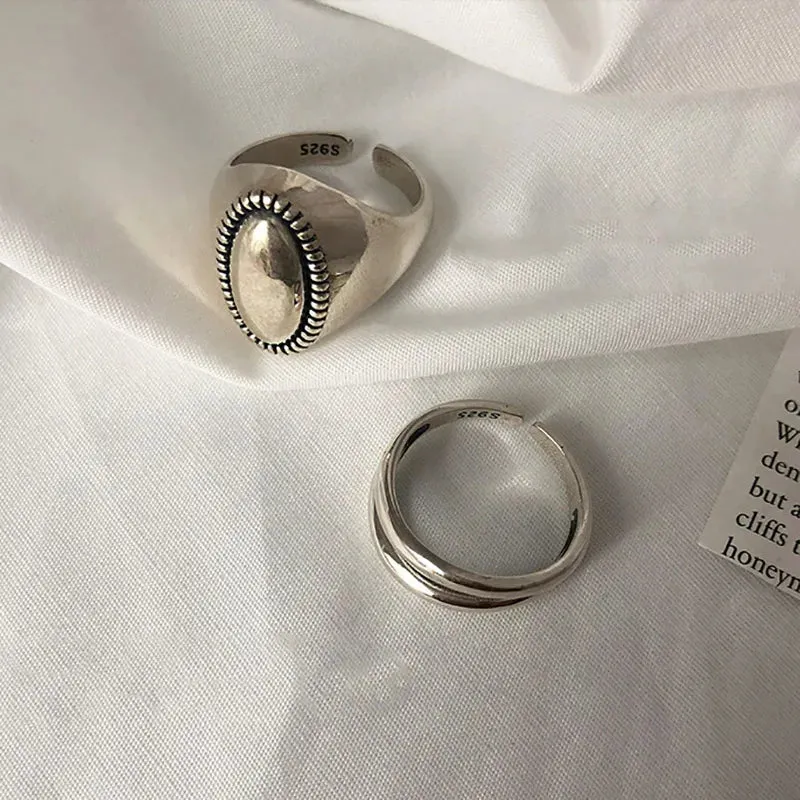 VAIGE Elegant Silver and Gold Oval .925 Sterling Ring