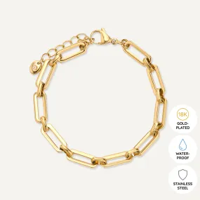 Vibes | Bold Links Clasp Bracelet | 18K Gold-Plated