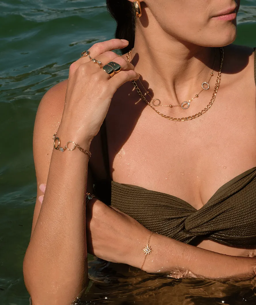 Vibes | Sunbeam Radiance Clasp Bracelet | 18K Gold-Plated