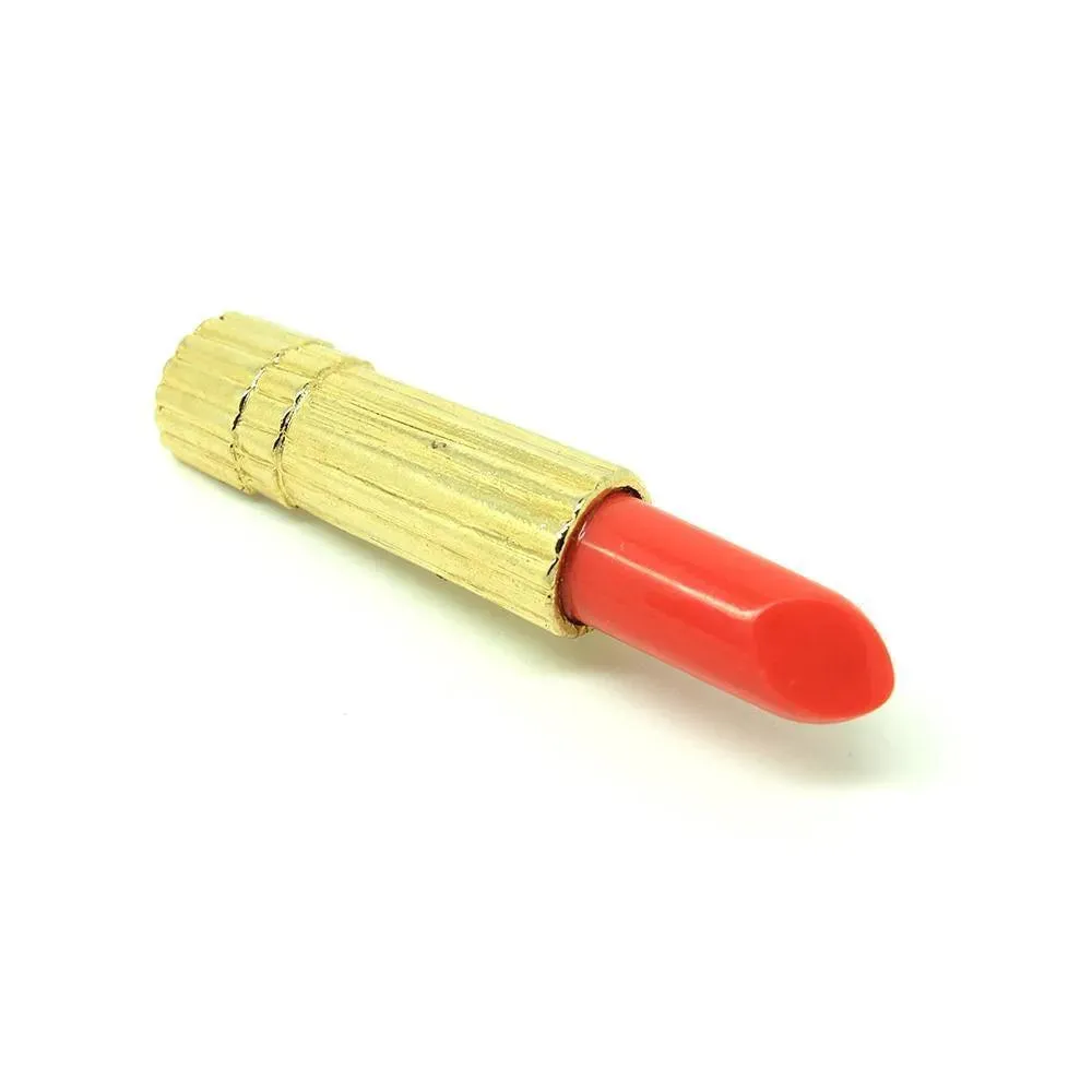 Vintage 1980s Retro Lipstick Brooch